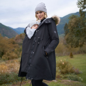 Seraphine Black Premium 3 in 1 Maternity Babywearing Parka